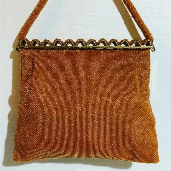 Vintage mash amber brown handle bag - Picture 9 of 9